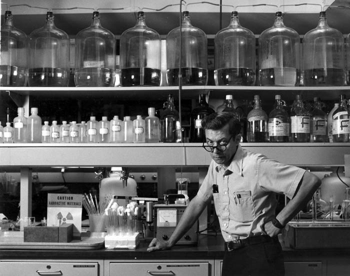 Walter E. Schmid in Lab